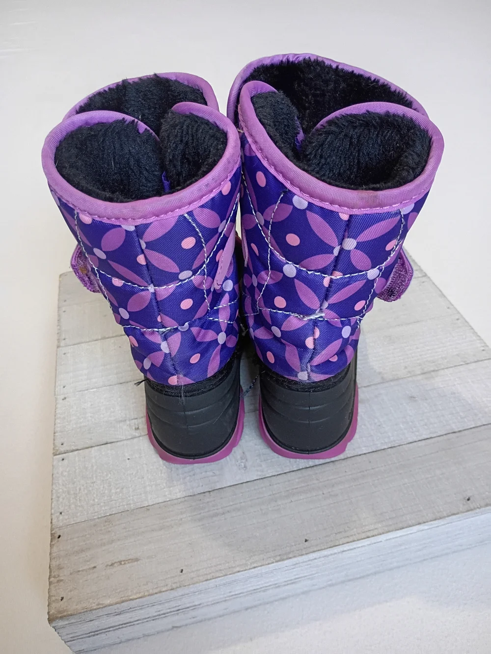 Kamik Snowbug 4 Toddler Size 10 Waterproof Winter Snow Boots Purple Floral